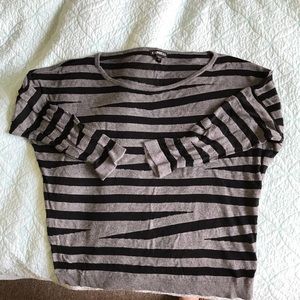 Express women’s M gray and black striped sweater